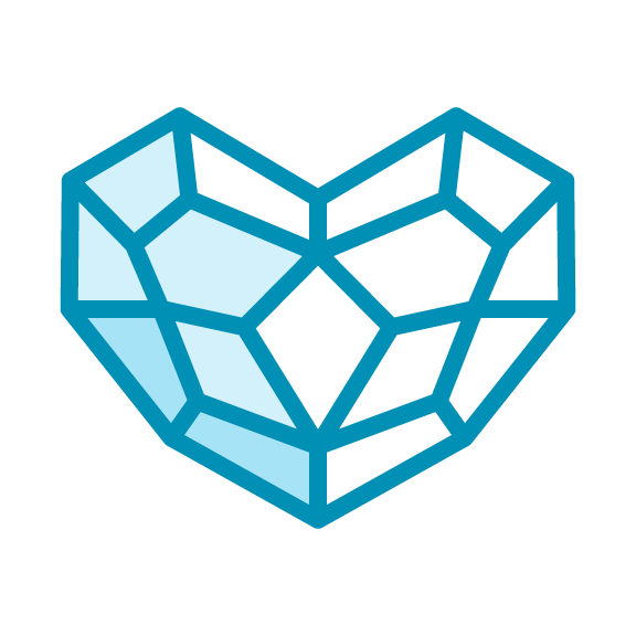 Heart Crystal Icon Color
