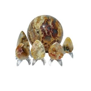 Regency Rose and Graveyard Point Plume Agate (Oregon)